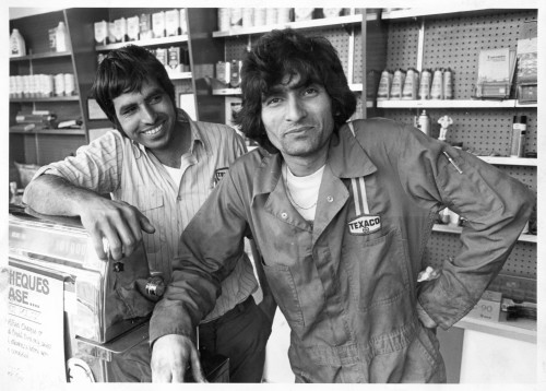 Sam and Mechanic at Texaco